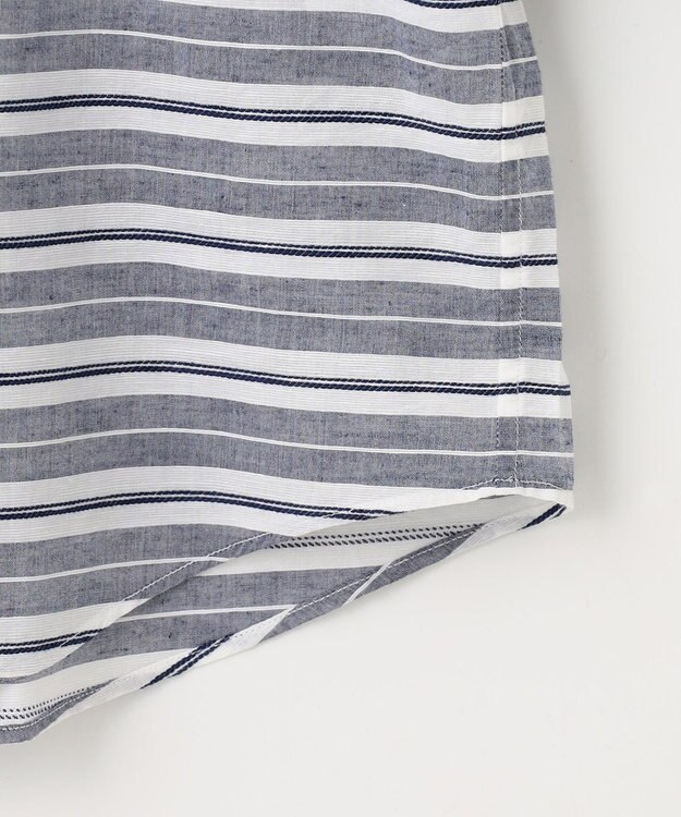 JOSEPH ABBOUD 【清涼感】エアリノマリンボーダーシャツ ネイビー系2