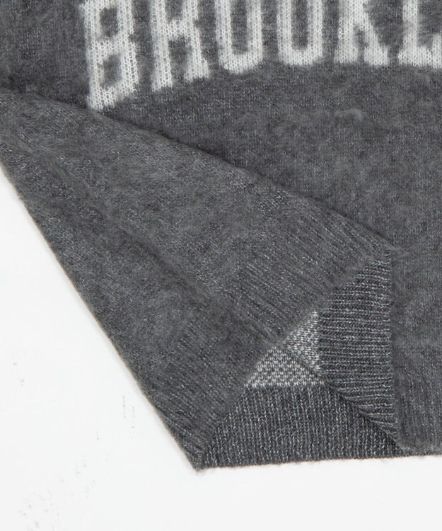 WEGO モヘアタッチBROOKLYNロゴニット グレー