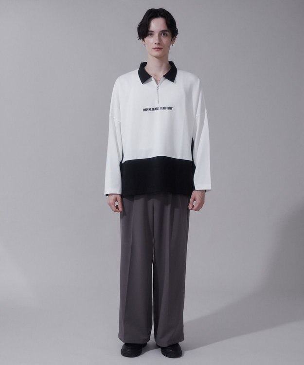 WEGO ドルマンポンチハーフZIPT（LS） ホワイト