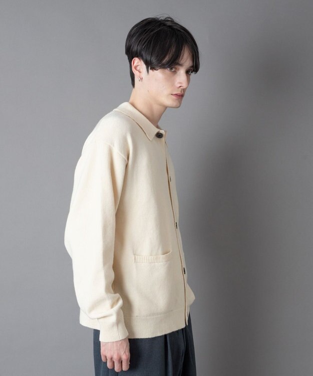 WEGO 【ユニセックス着用ITEM】ワンポイントニットシャツ（LS） オフホワイト