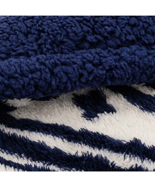 PET PARADISE ペットパラダイス 遠赤外線 マット 《カントリー柄》 小型犬 ホワイト×ネイビー