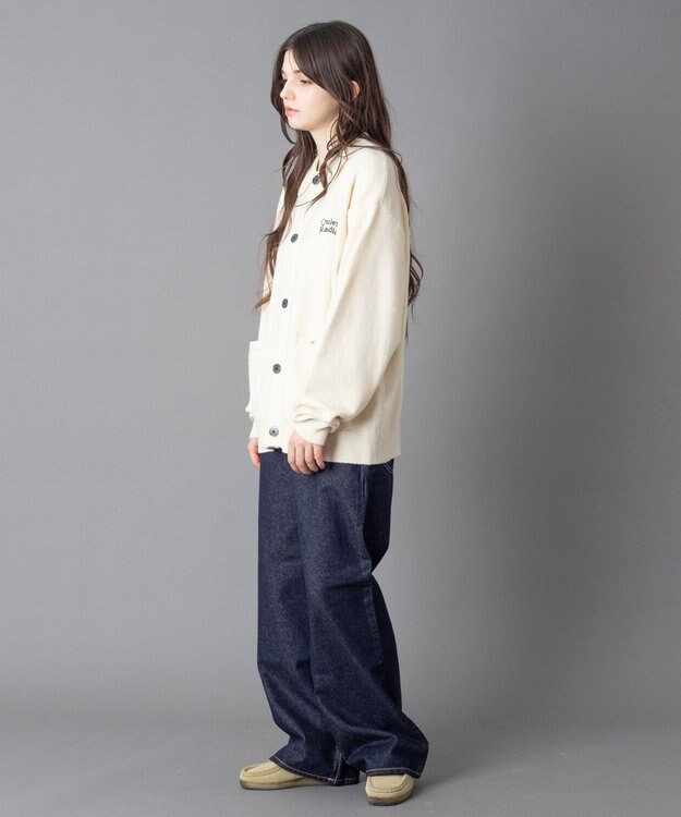 WEGO 【ユニセックス着用ITEM】ワンポイントニットシャツ（LS） オフホワイト