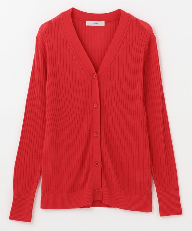 ANY 【UVケア】ミドルレングス カーディガン レッド