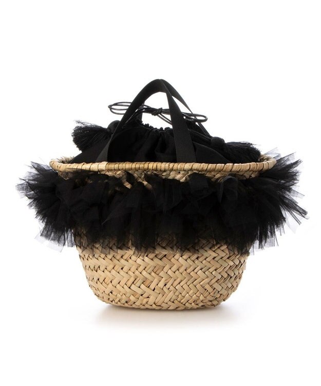 UNBILLION カカトゥ kakatoo / チュールフリンジカゴバッグ ブラック
