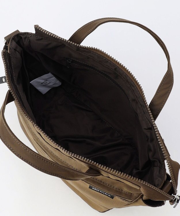 LA BAGAGERIE 【MONICA】サイドジップ2WAYトートバッグ カーキ