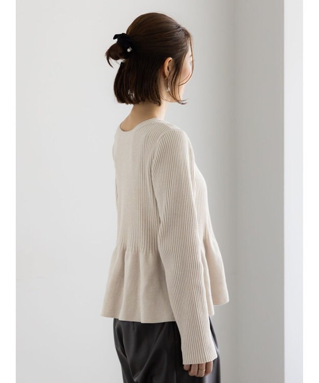 Te chichi モールペプラム2WAYニット ライトベージュ