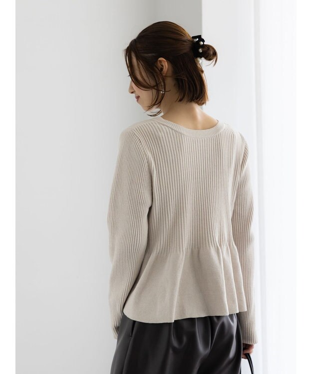 Te chichi モールペプラム2WAYニット ライトベージュ