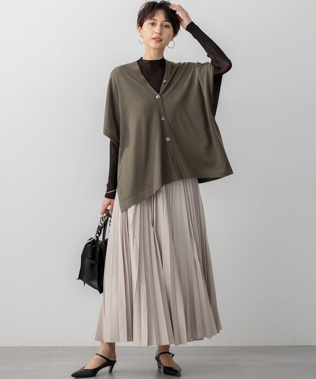 23区 S 【見上愛さん着用/CanCam11月号掲載】パウダリータイプライター プリーツ スカート ベージュ系