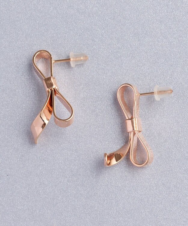 Phoebe ニュアンスリボンピアス　ローズゴールド ローズゴールド