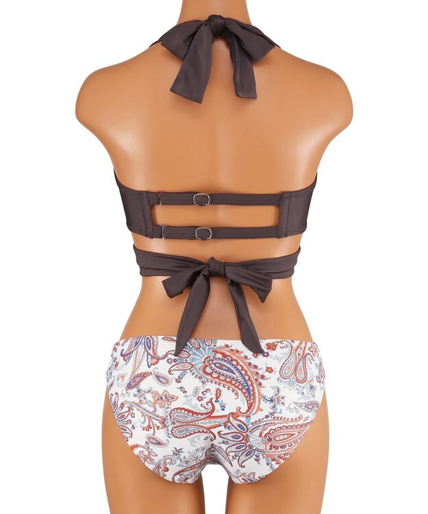 San-ai Resort（三愛水着楽園） ワコール定番商品カップ使用GHIカップの大きなお胸に対応【グラマラスフィット】クロスワイヤー水着　11EF-ML・13GHI-L LL【San-ai Resort（サンアイリゾート）】 ブラウン×オレンジ