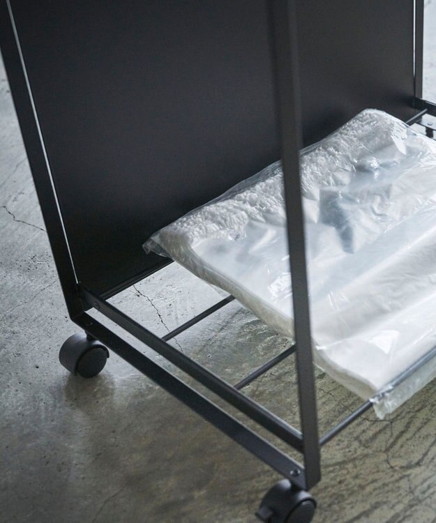 tower 目隠し分別ダストワゴン タワー 3分別  ブラック ブラック