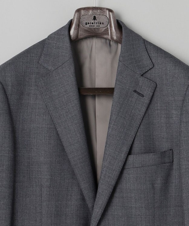 GOTAIRIKU セットアップ対応【洗える/ストレッチ/シワになりにくい】ZERO TRIA ウォッシャブルジャケット_ウール100% ライトグレー系8