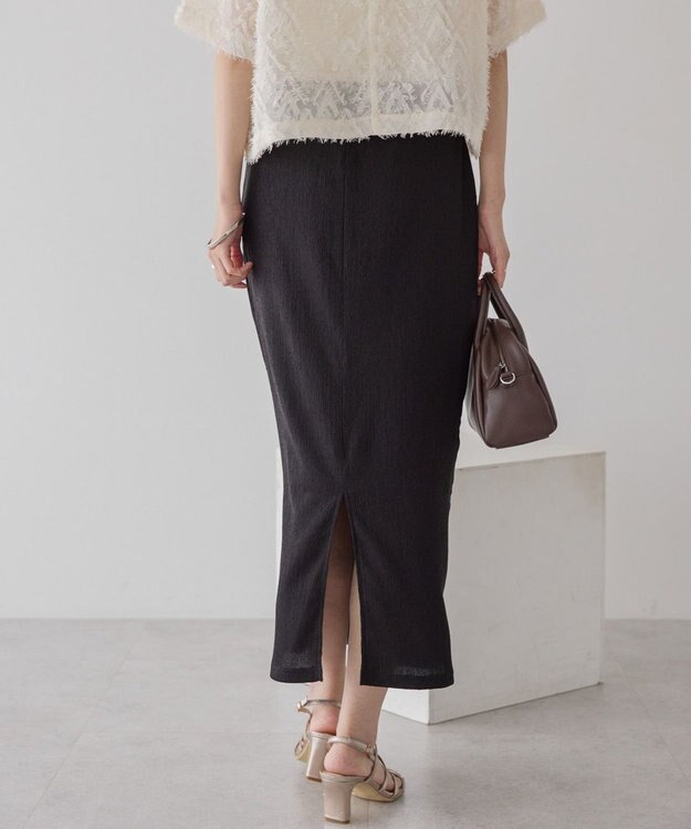 AMERICAN HOLIC アソートシャーリングタイトスカート Black