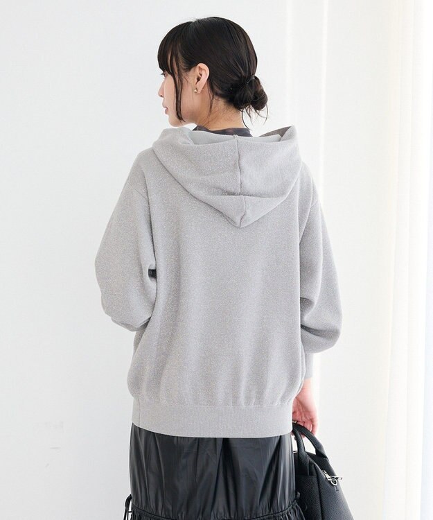 CRAFT STANDARD BOUTIQUE ラメスウェット風ニットプルオーバー Gray