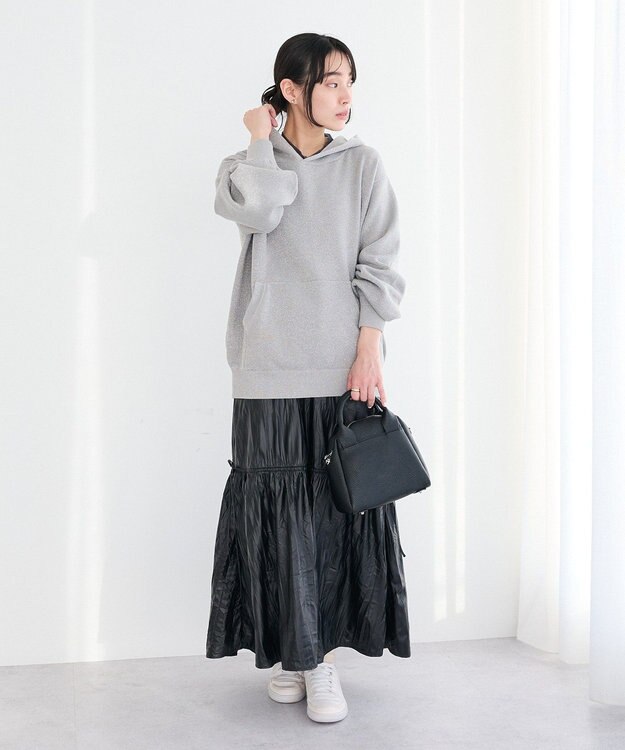 CRAFT STANDARD BOUTIQUE ラメスウェット風ニットプルオーバー Gray