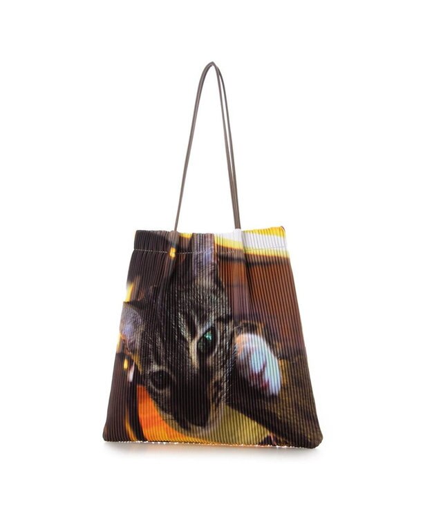 UNBILLION カシュカシュ cachecache / インクジェットプリーツトート ブラウン