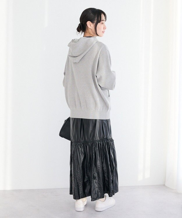 CRAFT STANDARD BOUTIQUE ラメスウェット風ニットプルオーバー Gray