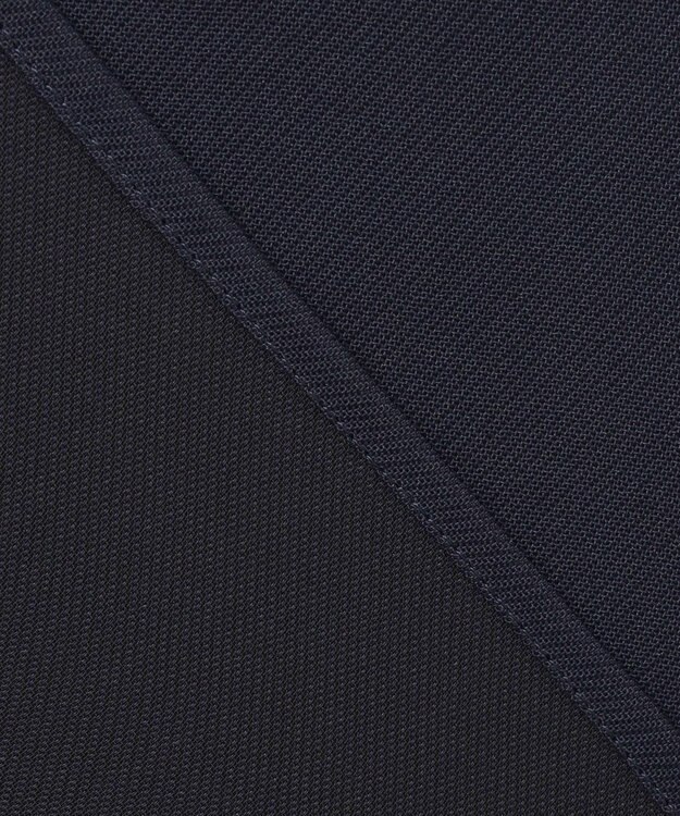 #Newans 【洗濯機可能】タックネックブラウス ネイビー