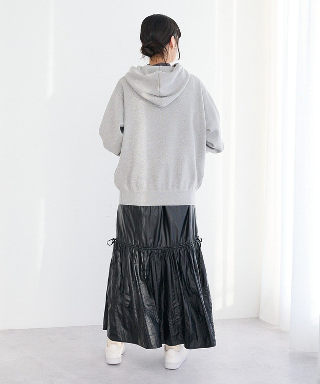 CRAFT STANDARD BOUTIQUE ラメスウェット風ニットプルオーバー Gray