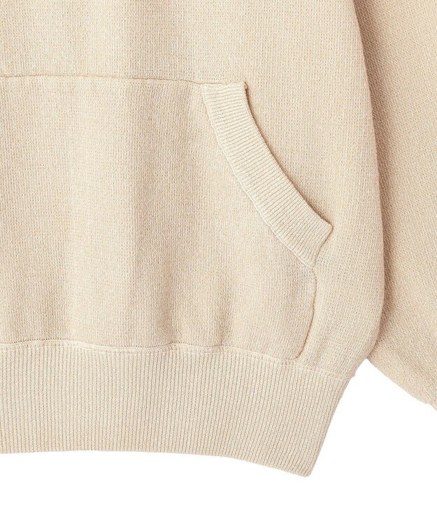 CRAFT STANDARD BOUTIQUE ラメスウェット風ニットプルオーバー Ivory