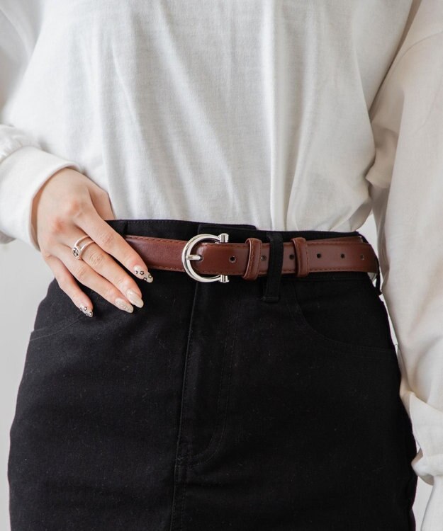 WEGO リングバックルベルト ブラウン