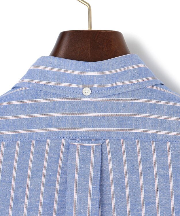 J.PRESS MEN 【WEB・一部店舗限定】コットンリネンストライプシャツ ダルブルー系1