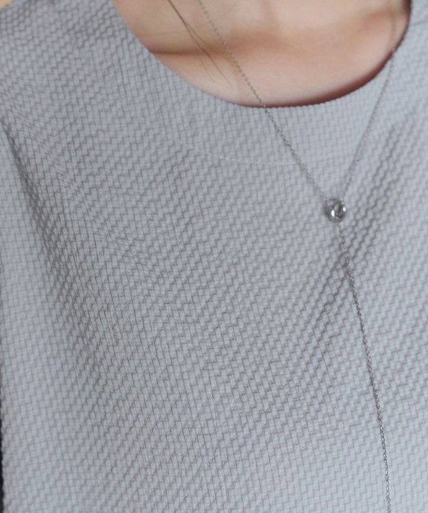 Tiaclasse L 【洗える】リップルピンタックワンピチュニック ライトグレー