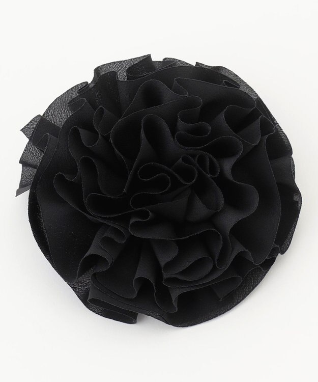 ICB 【CLASSY.1月号掲載】コサージュタイスカーフ ブラック系