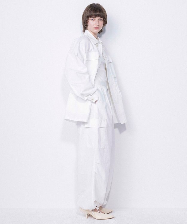 NAVE 【ReNAVE・セットアップ可/洗える】コットンリネンカルゼ ジャケット ホワイト系