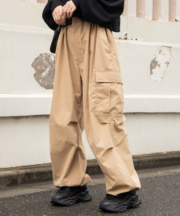 WEGO リップストップ　カーゴパンツ ベージュ