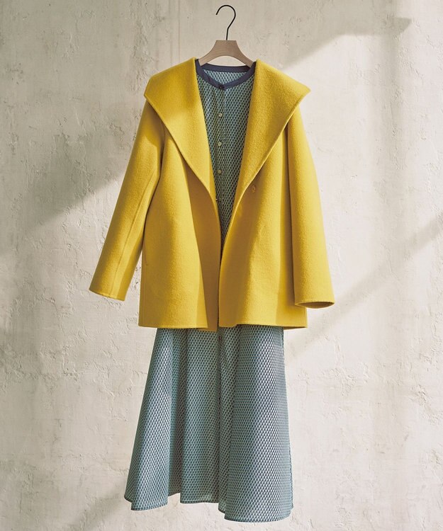 自由区 L 【カタログ掲載】ウールリバーショート コート イエロー