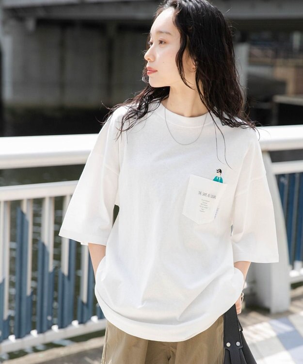 WEGO 【ユニセックス着用ITEM/手洗い可/MLサイズ】CITY　BOYS　ポケットT（S） ホワイト