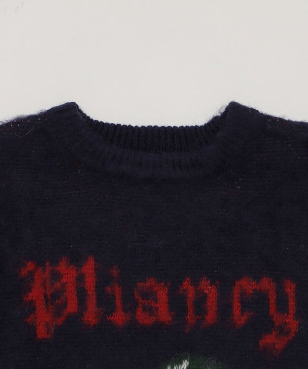 WEGO シャギーグラフィックニットBIGプルオーバー 柄2