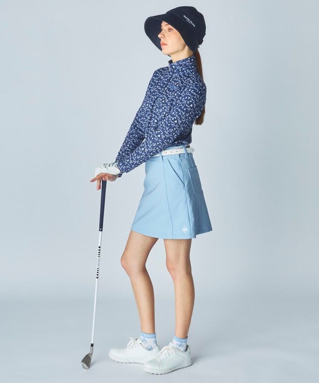 FILA GOLF／marie claire 【marie claire SPORT】 ハーフZIP長袖シャツ ネイビー