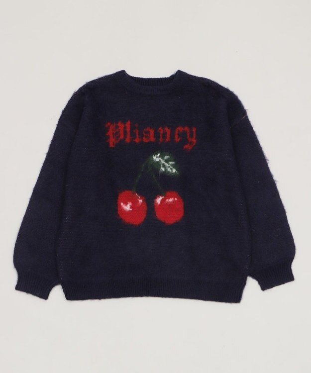 WEGO シャギーグラフィックニットBIGプルオーバー 柄2