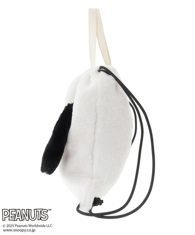Green Parks ■PEANUTS スヌーピーフェイスファーナップサック Off White