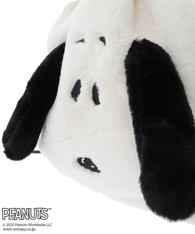 Green Parks ■PEANUTS スヌーピーフェイスファーナップサック Off White
