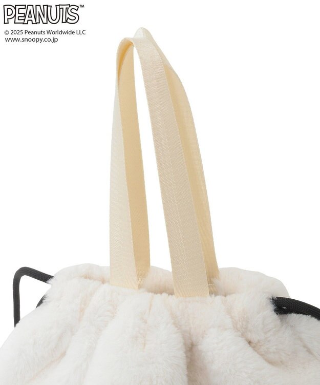 Green Parks ■PEANUTS スヌーピーフェイスファーナップサック Off White