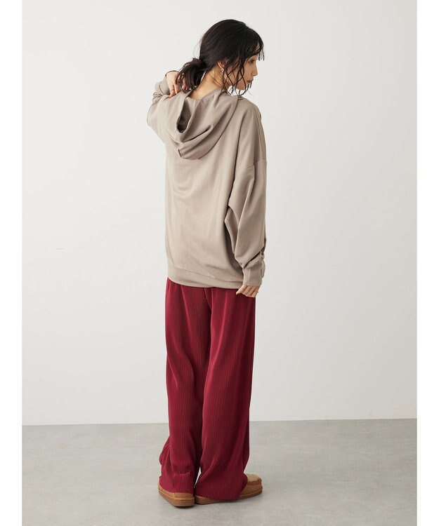 CRAFT STANDARD BOUTIQUE ポンチオーバーサイズパーカー Gray Beige