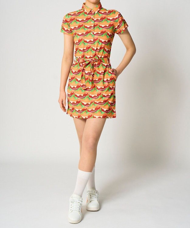 FILA GOLF／marie claire 【Loudmouth】柄ワンピース Burger Mania