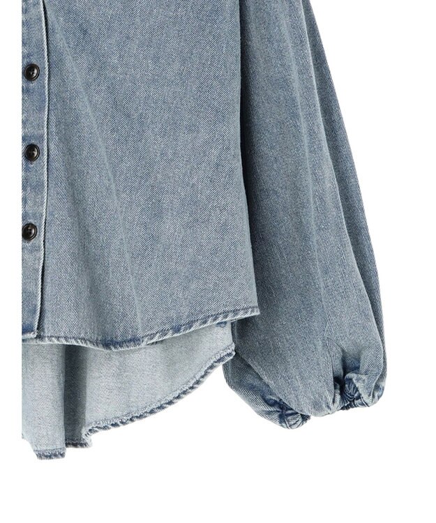 CRAFT STANDARD BOUTIQUE デニムギャザーヨークブラウス Sax