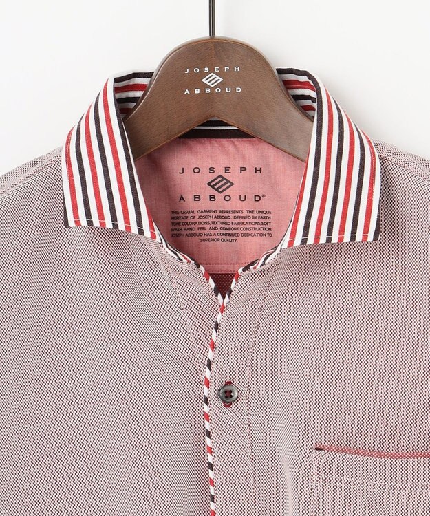 JOSEPH ABBOUD 【キングサイズ・オーガニックコットン】クールダディ ポロシャツ レッド系