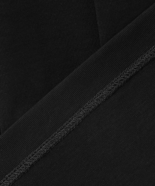 23区 L 【接触冷感/洗える】ツイストコットンプレーティング タックデザイン カットソー ブラック系