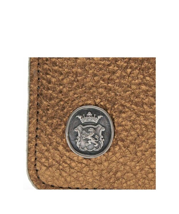 A.D.M.J. 【牛革】メタリックレザー/スリムウォレット ブラス　ブラウン