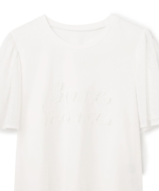 GRACE CONTINENTAL レースロゴTシャツ ホワイト