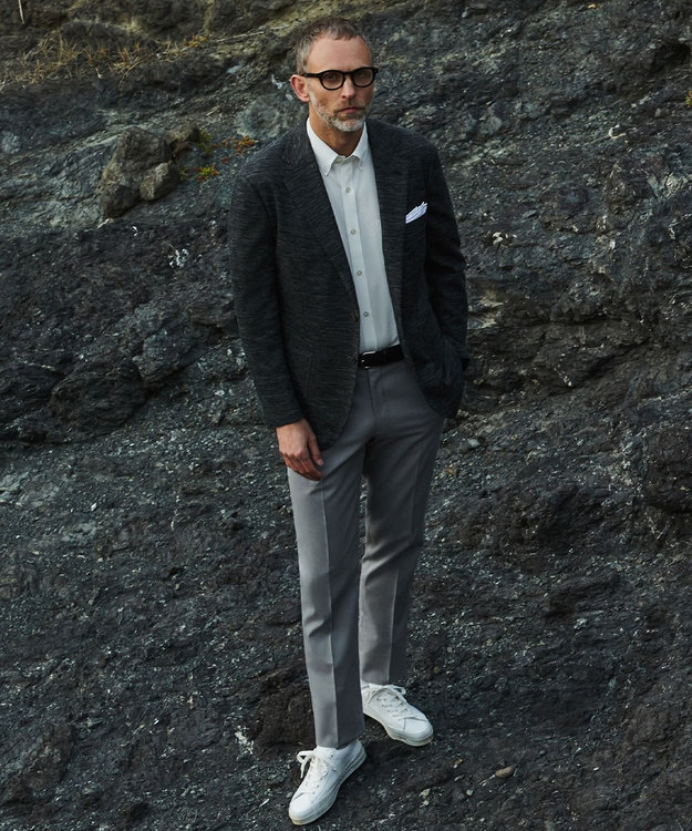 GOTAIRIKU 【日本製】定番 リネンチーフ ホワイト系