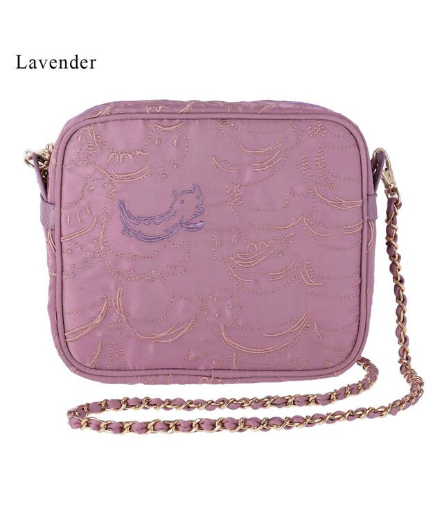 tsumori chisato CARRY なみねこししゅう ショルダーバッグ ミニボストン ラベンダー