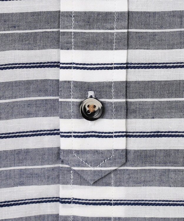 JOSEPH ABBOUD 【清涼感】エアリノマリンボーダーシャツ ネイビー系2