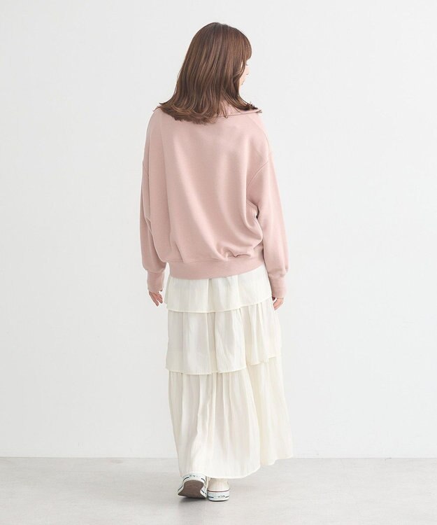 earth music&ecology ハーフＺＩＰプルオーバー Pink