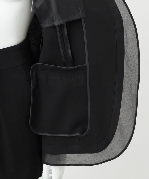 23区 L 【エステータ】コットンダブルクロス ジャケット ブラック系